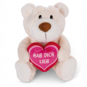 Nici Kuscheltier Bär "Hab dich lieb" creme (15cm)