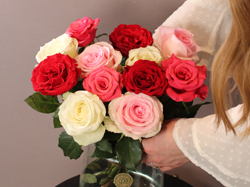 Rose bouquet loving passion